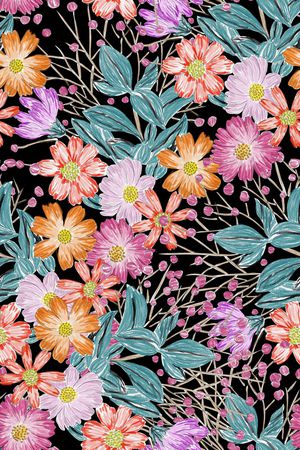 花卉印花华亿平台图片