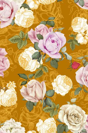 花卉印花华亿平台图片