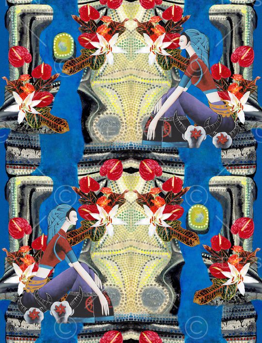 花卉印花华亿平台图片