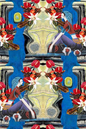 花卉印花华亿平台图片