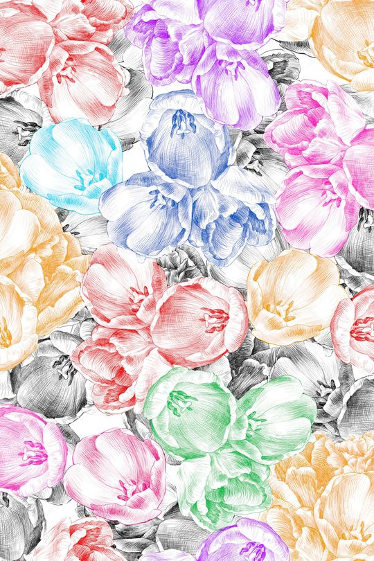 花卉印花华亿平台图片