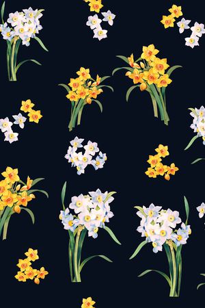 水仙花印花华亿平台图片