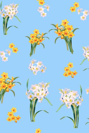 水仙花印花华亿平台图片