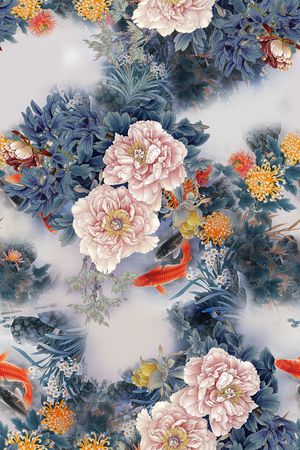 中国风印花华亿平台图片