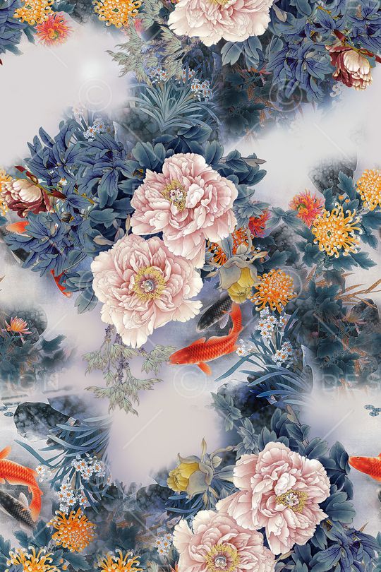 中国风印花华亿平台图片