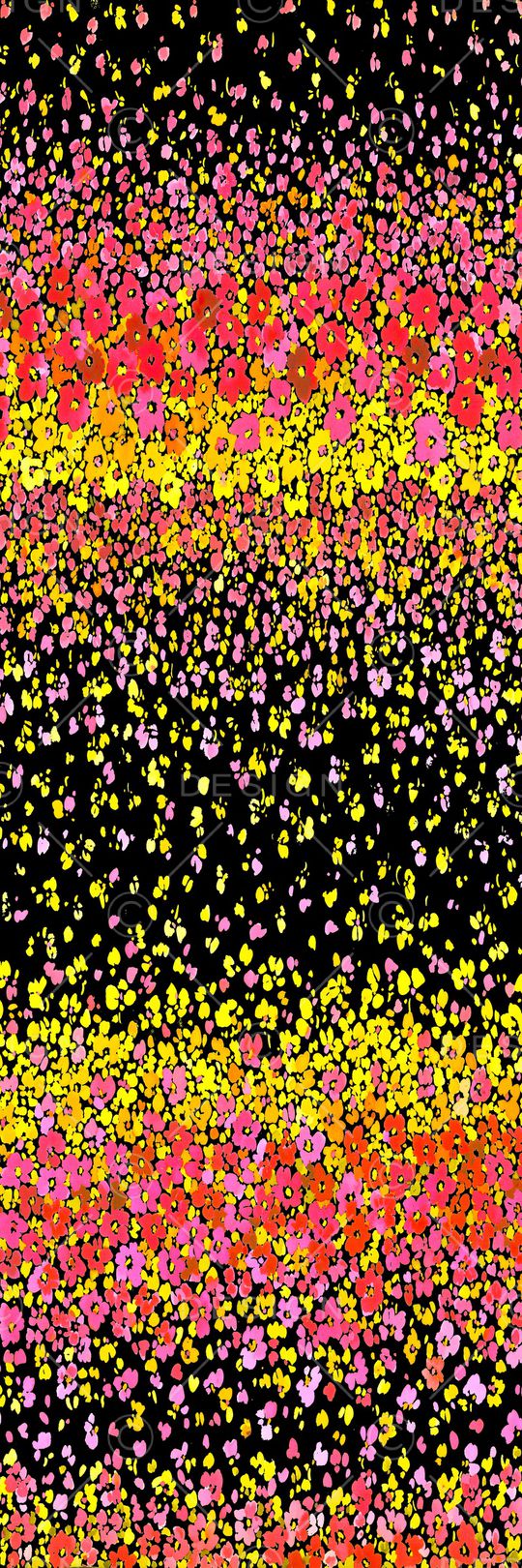 水彩花卉印花华亿平台图片