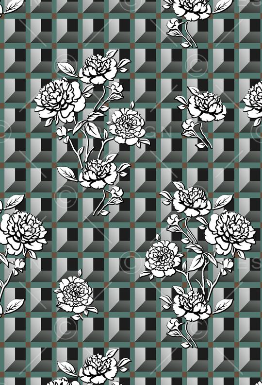 花卉印花华亿平台图片