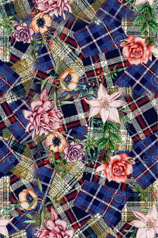 花卉印花华亿平台图片