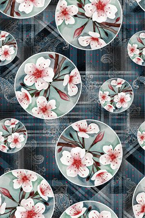 花卉印花华亿平台图片