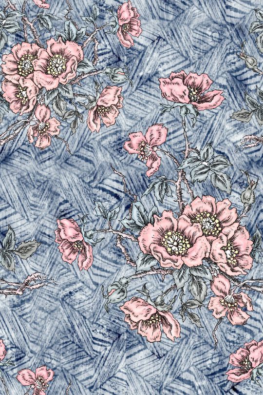 花卉印花华亿平台图片