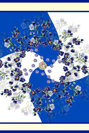 手绘花卉印花华亿平台图片