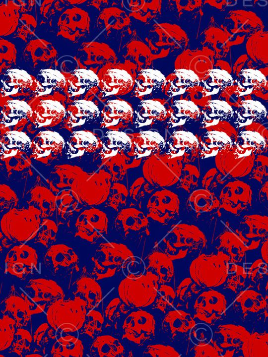 骷髅印花华亿平台图片