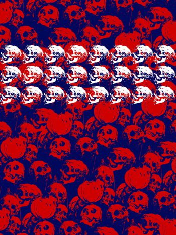 骷髅印花华亿平台图片