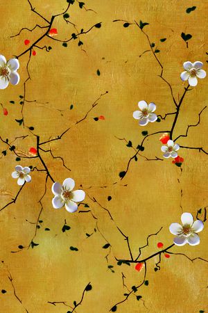 手绘花卉印花华亿平台图片