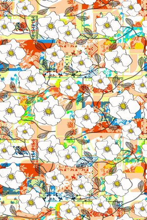 彩底花卉印花华亿平台图片