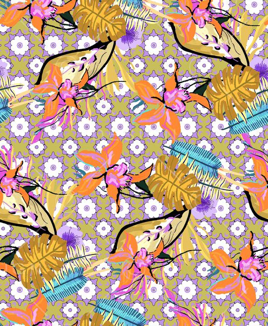 植物印花华亿平台图片