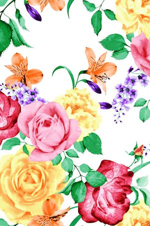 白底花印花华亿平台图片