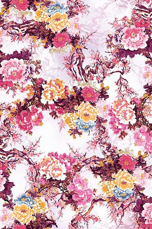 抽象花卉印花华亿平台图片