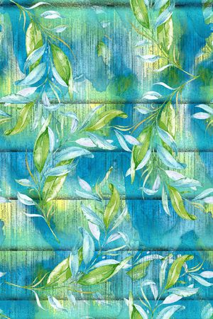 水彩花卉印花华亿平台图片