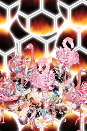 水彩花卉印花华亿平台图片