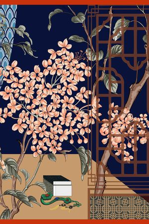 紫薇花印花华亿平台图片