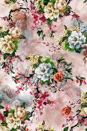 梅花印花华亿平台图片