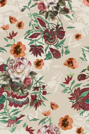 月季花印花华亿平台图片