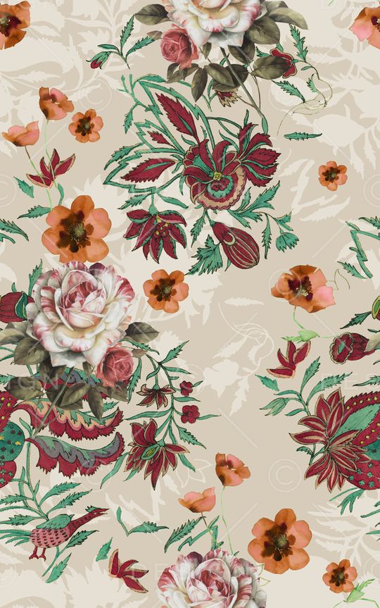 月季花印花华亿平台图片