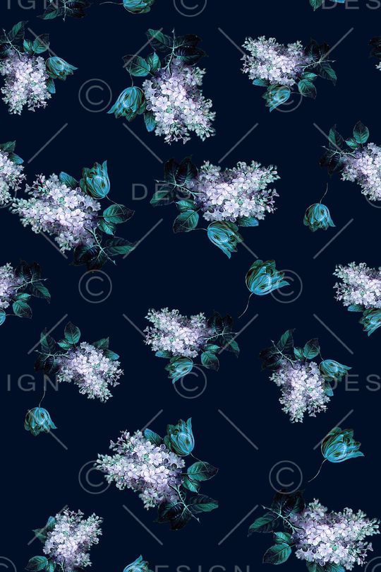 手绘花卉印花华亿平台图片