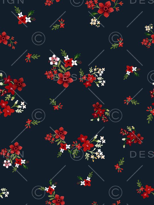 小碎花印花华亿平台图片