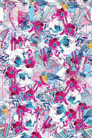 抽象印花华亿平台图片