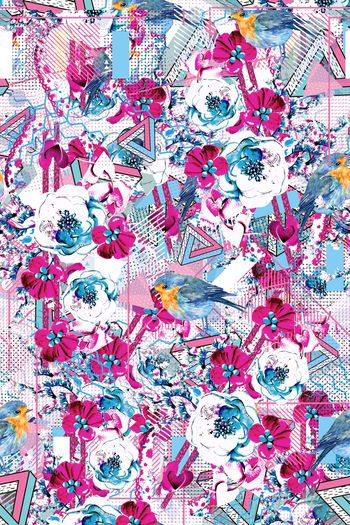 抽象印花华亿平台图片