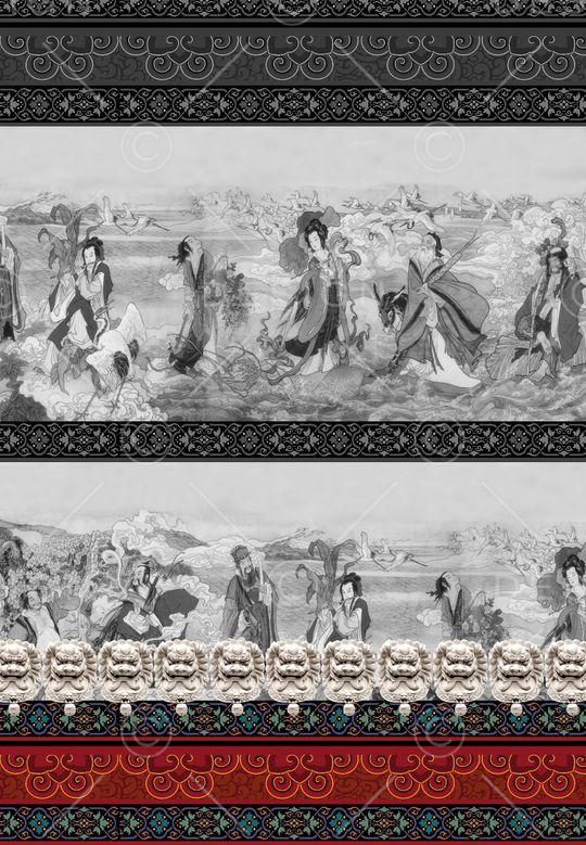 中国风印花华亿平台图片