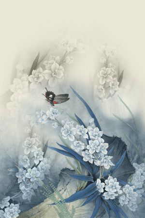 中国风印花华亿平台图片