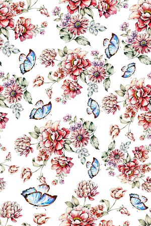 手绘花卉印花华亿平台图片