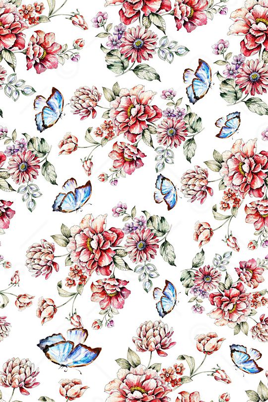 手绘花卉印花华亿平台图片