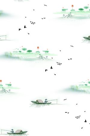 风景景观印花华亿平台图片