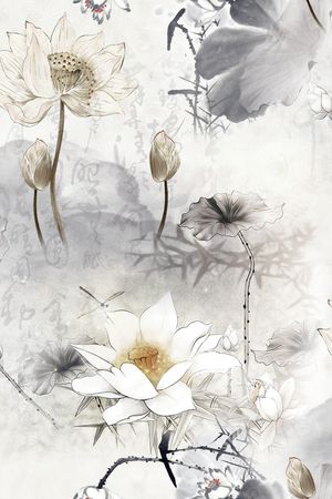 荷花印花华亿平台图片