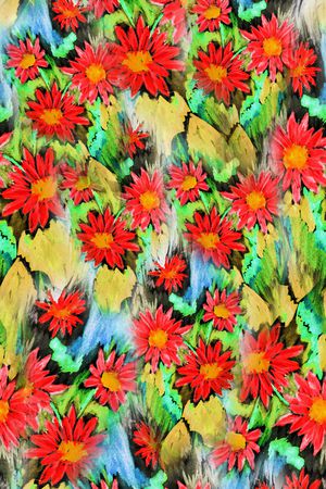 花卉印花华亿平台图片