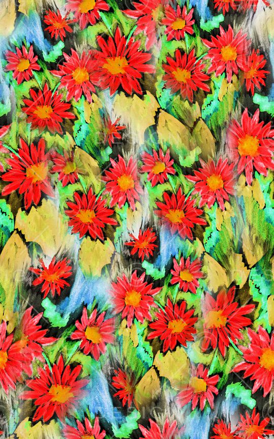 花卉印花华亿平台图片