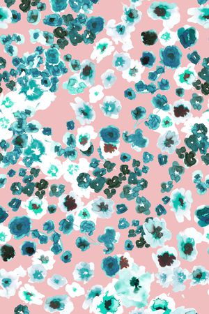 手绘花卉印花华亿平台图片