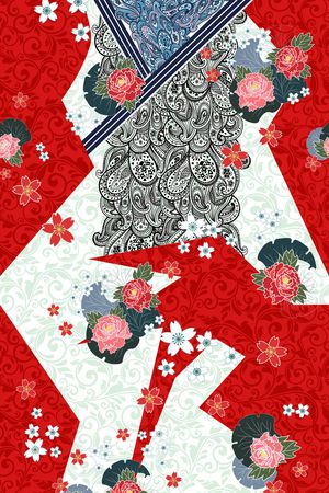 花卉印花华亿平台图片