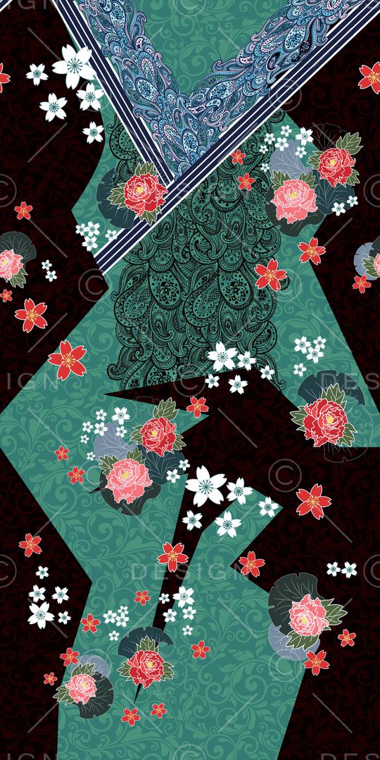 花卉印花华亿平台图片