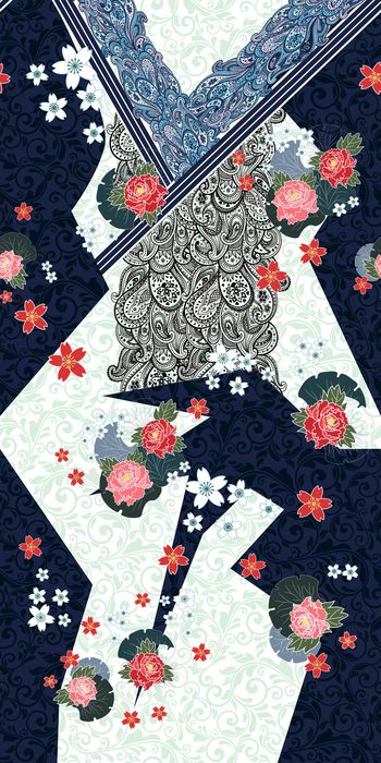 花卉印花华亿平台图片