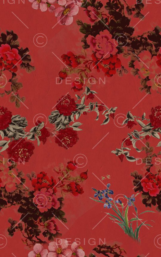 花卉印花华亿平台图片