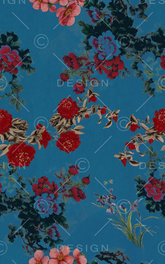 花卉印花华亿平台图片