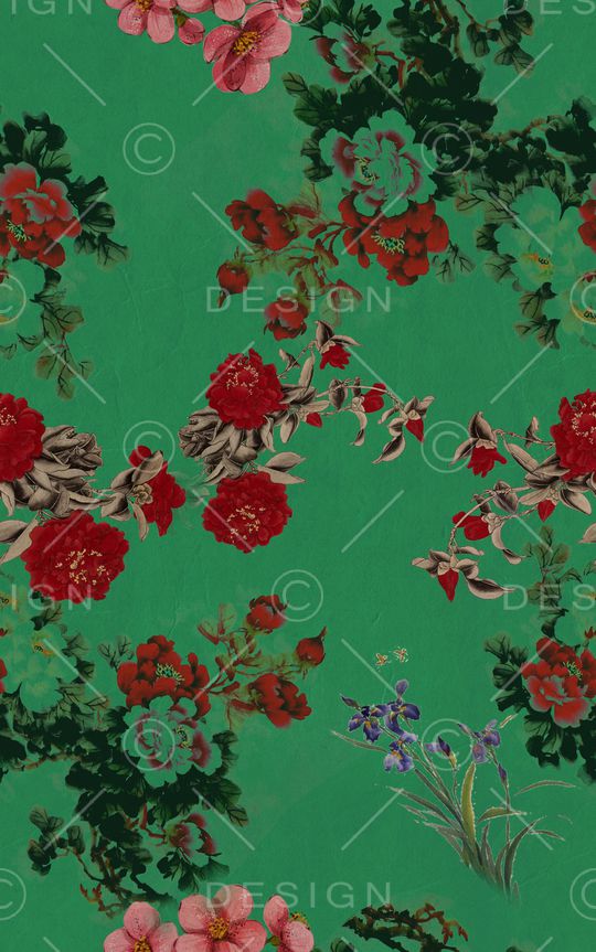 花卉印花华亿平台图片