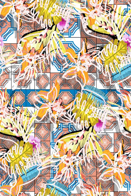 植物印花华亿平台图片