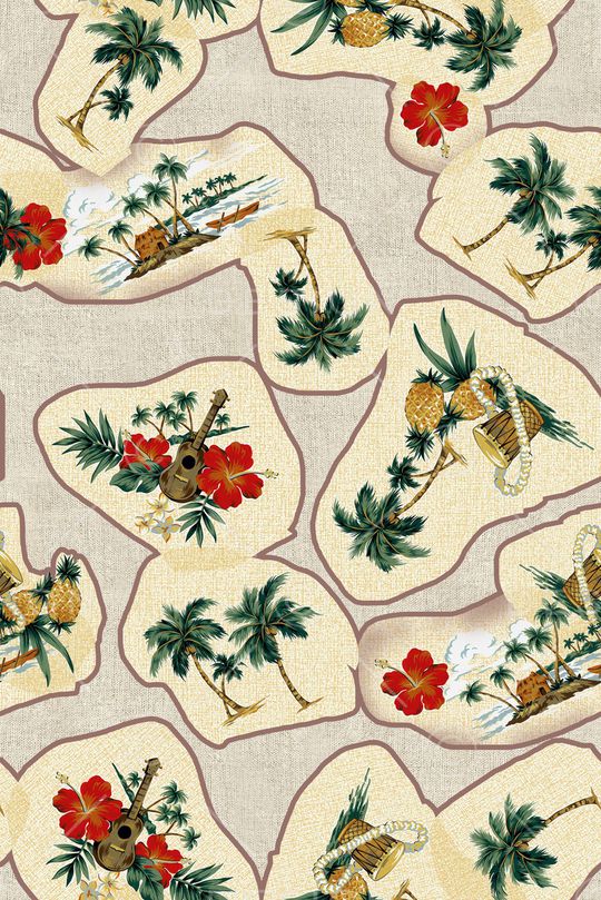 复古印花华亿平台图片