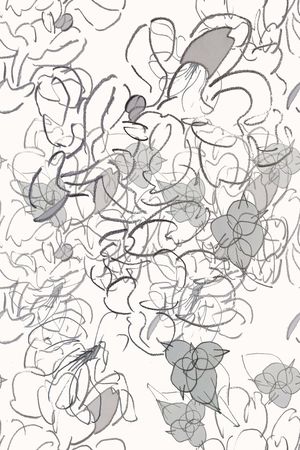 手绘线条笔触印花华亿平台图片